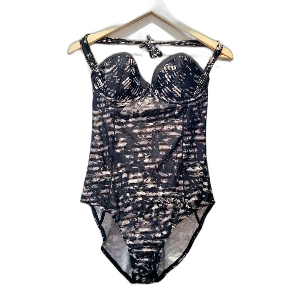 LOLE Women's Halter One-Piece Swimsuit Floral Size‎ LARGE NWT